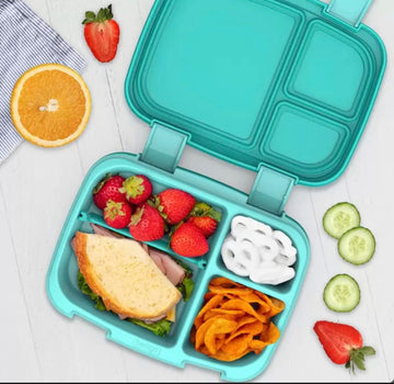 Bentgo Fresh Lot de 2 boîtes à déjeuner polyvalentes étanches de style bento à 4 compartiments – Idéal pour contrôler les portions et manger équilibré lors de vos déplacements – Matériaux sans BPA
