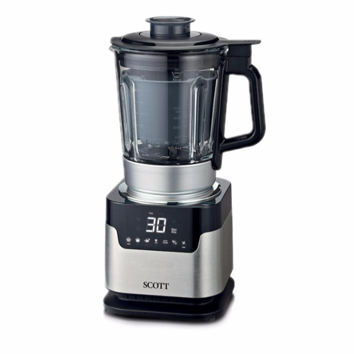 Blender chauffant et vapeur Scott Gustissimo 21105 – design inox et écran tactile numérique