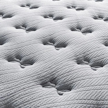 Matelas Elite Panda Purple – 32 cm – Ressorts Ensachés & Mémoire de Forme Bambou Charcoal